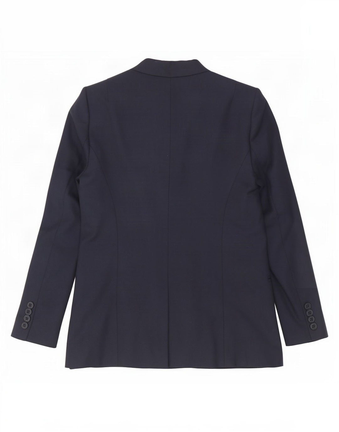Reiss Veste blazer à double boutonnage pour femme UK 12 Bleu marine moyen Polyester