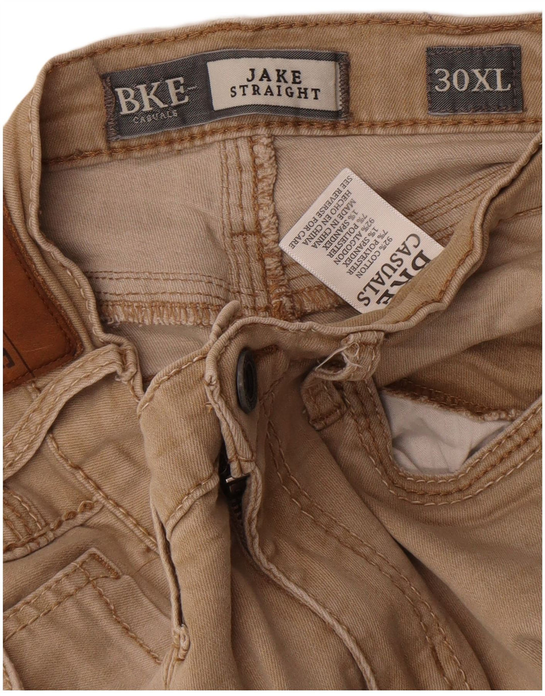 BKE Jean droit femme W30 L34 marron coton