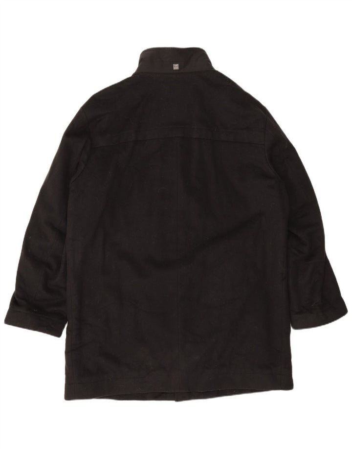 Hugo Boss Pardessus pour homme UK 40 Grande laine vierge noire