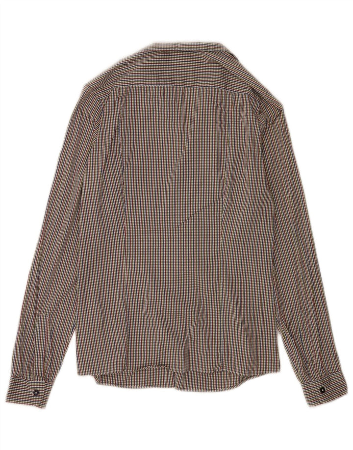 Trussardi Jeans Haut Chemisier À Volants Sur Le Devant Femme UK 6 XS Multicolore