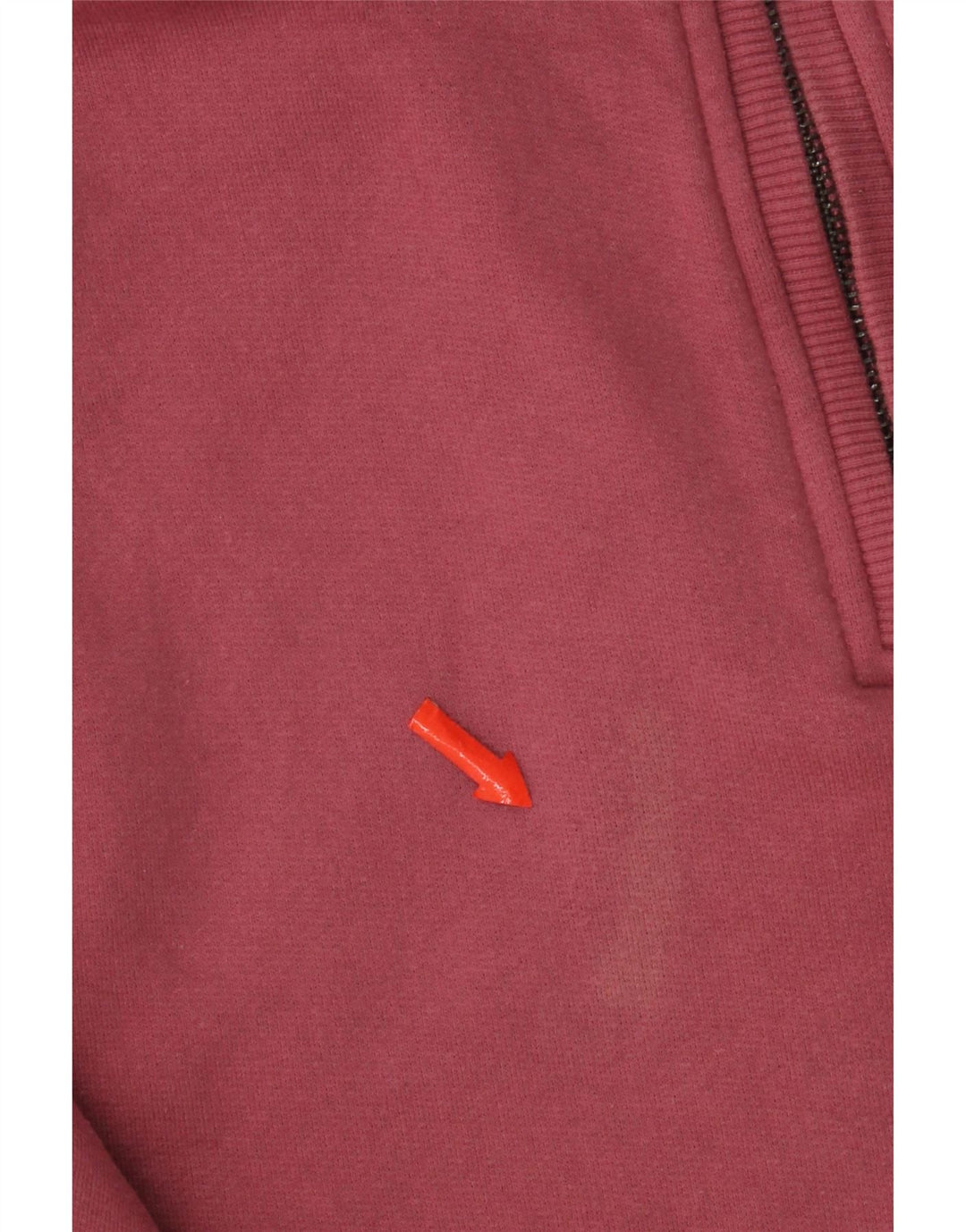 Crew Clothing Sweat-shirt col zippé pour femme en coton rose moyen