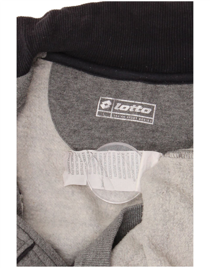 Lotto Veste de survêtement pour homme en coton color block Taille L Gris