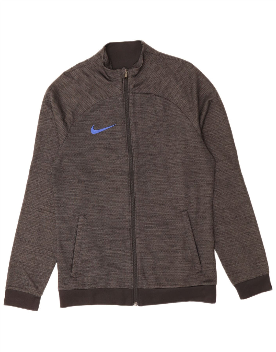 NIKE Hommes Dri Fit Survêtement Top Veste Petit Gris Moucheté Polyester