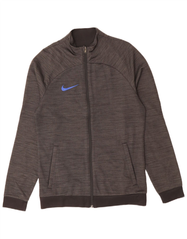 NIKE Hommes Dri Fit Survêtement Top Veste Petit Gris Moucheté Polyester