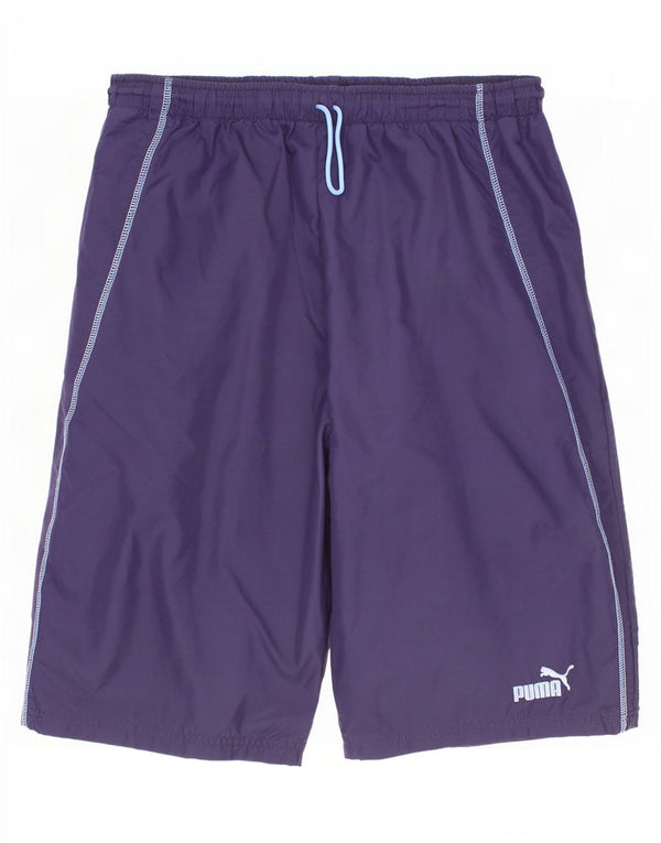 Puma Short de Sport Garçon 13-14 Ans Bleu Marine
