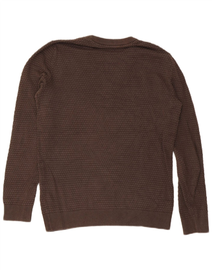 Jack & Jones Pull Col Rond Homme Marron Moyen Coton