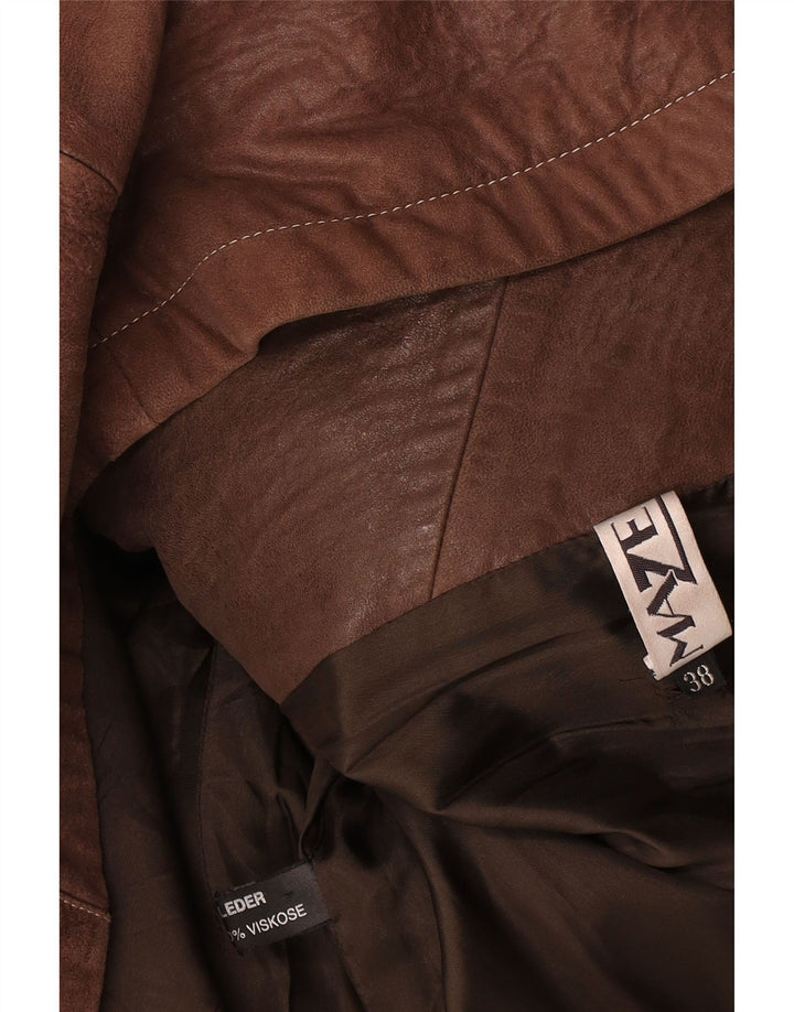 Maze Veste en cuir surdimensionnée pour femme EU 38 Cuir marron moyen