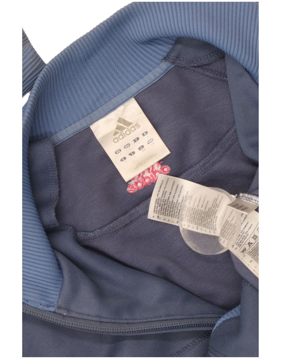 Adidas Veste de survêtement pour homme en coton rayé bleu marine Taille L