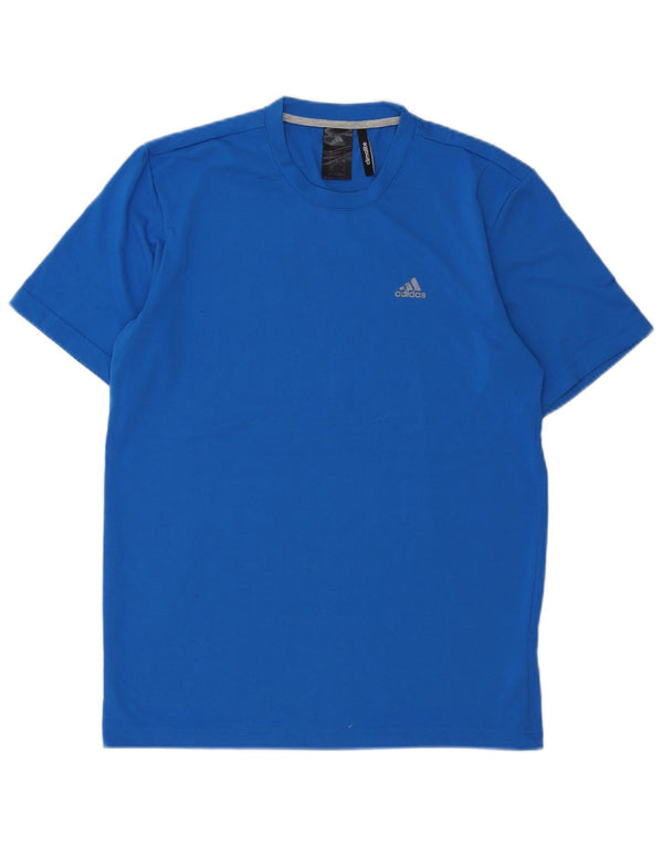 Adidas Hommes Climalite T-Shirt Haut Petit Bleu Polyester