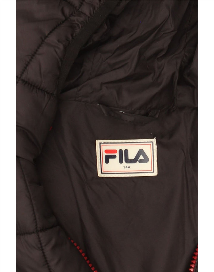 Fila Veste matelassée à capuche garçon 13-14 ans noir