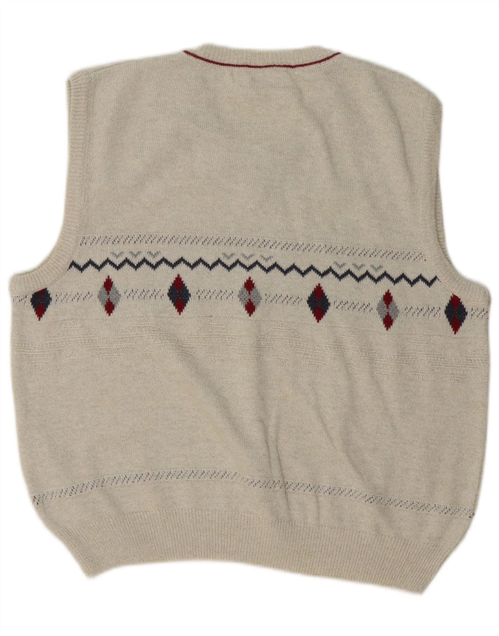 Canda Débardeur Homme Grand Beige Argyle/Diamant Coton