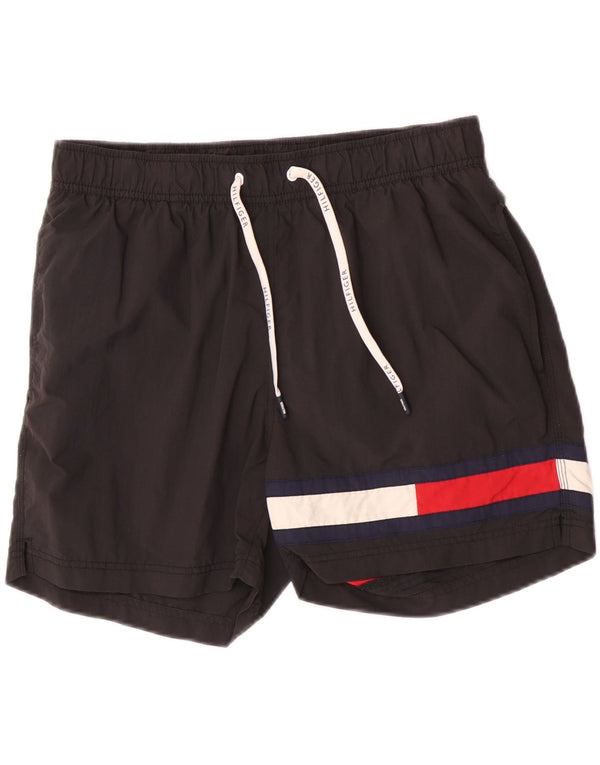 Tommy Hilfiger Short de bain graphique pour homme Large Noir Colorblock