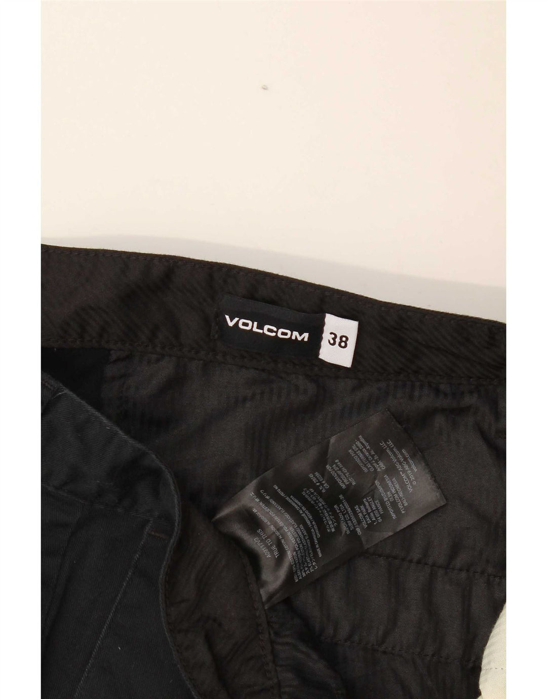 Volcom Short Chino Homme W38 XL Noir Coton