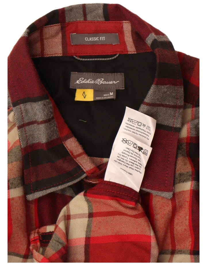 Eddie Bauer Chemise en flanelle à carreaux pour homme, coupe classique, rouge moyen