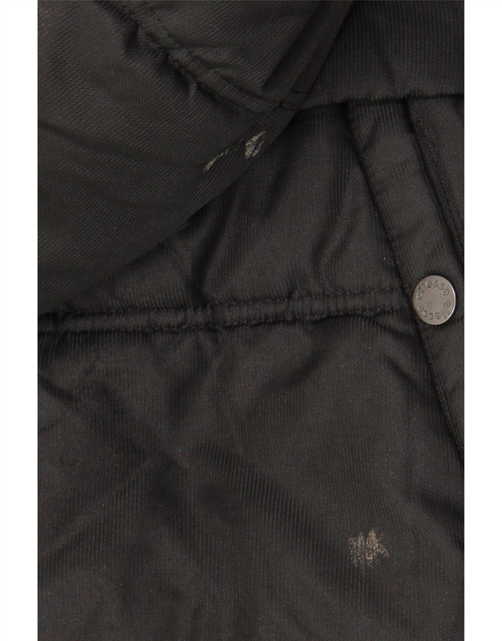 Ellesse Veste matelassée à capuche pour homme UK 38 Medium Noir Polyester