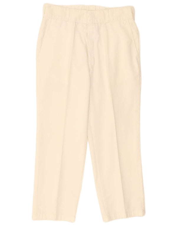Dickies Pantalon Chino Droit Femme W34 L26 Blanc Polyester