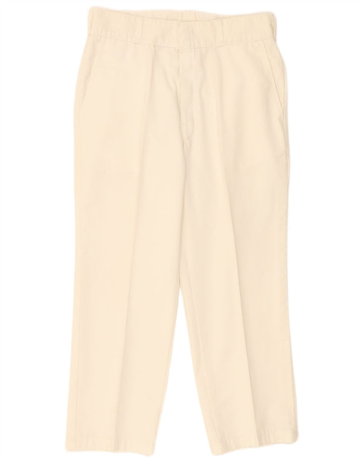 Dickies Pantalon Chino Droit Femme W34 L26 Blanc Polyester