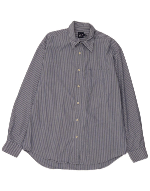 Gap Chemise ample pour homme en coton à fines rayures bleues
