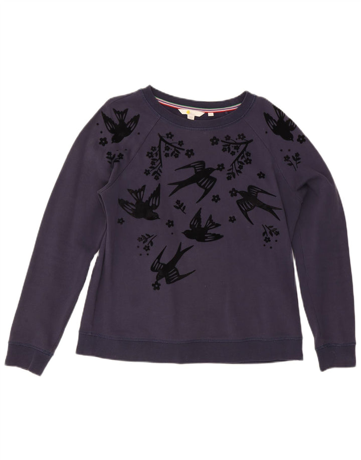 Boden Femme Sweat-shirt à motif abstrait UK 44 Bleu marine moyen