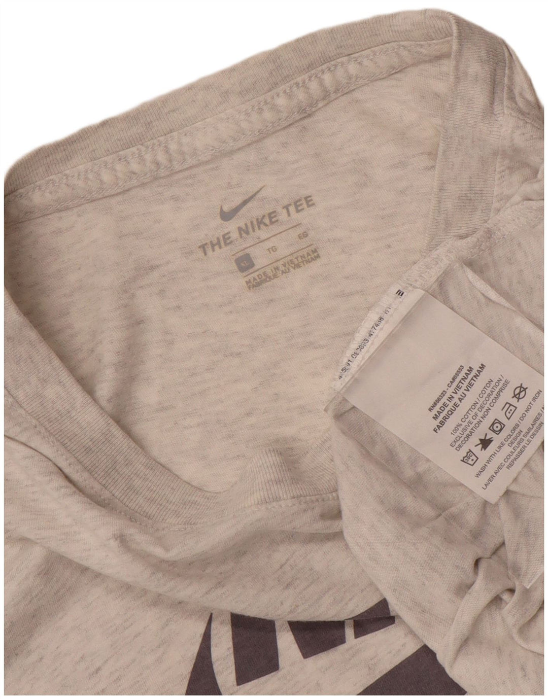 NIKE T-shirt graphique pour femme UK 18 XL Gris chiné en coton