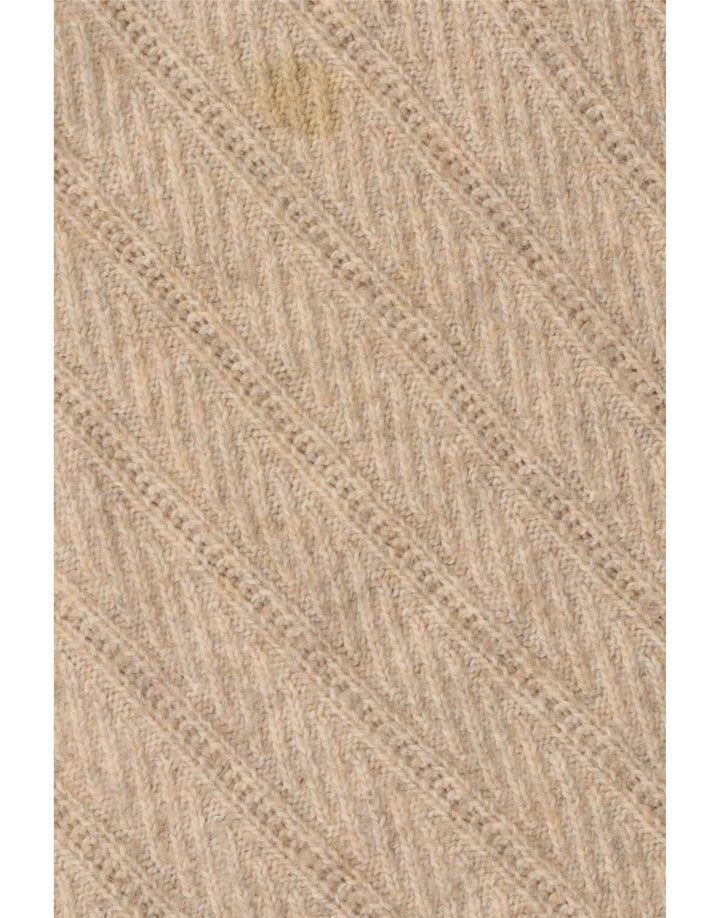 Marks & Spencer Pull à col rond pour femme UK 16 Large Beige Polyester