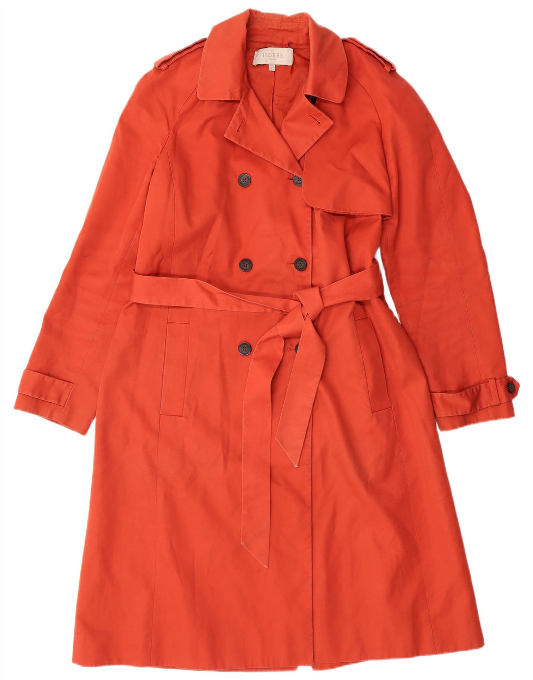 HOBBS Womens London Trench Coat UK 14 Coton Orange Moyen