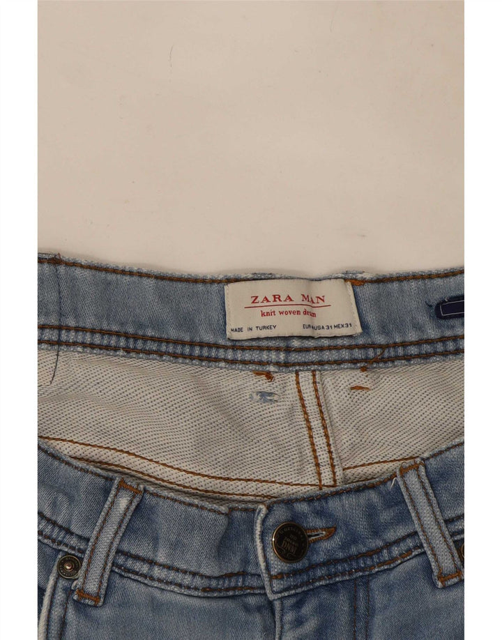 Zara Jean Slim Homme EU 40 Moyen W31 L31 Bleu