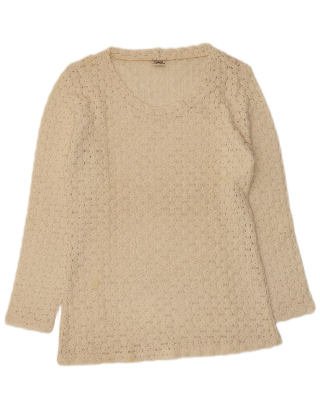 Sisley Femme Relaxed Elegance Pull Col V UK 12 Medium Off White
