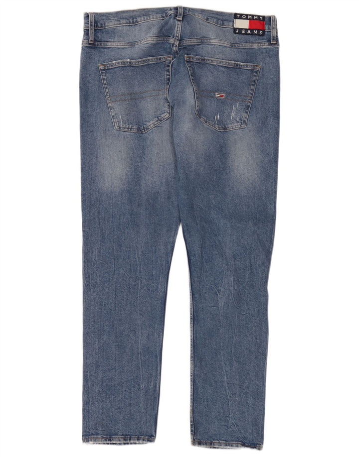 Tommy Hilfiger Jean slim vieilli W36 L32 pour homme en coton bleu