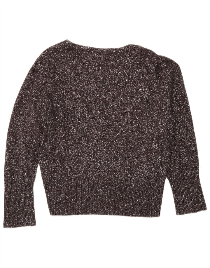 Oasis Cardigan court pour femme UK 12 Viscose mouchetée gris moyen