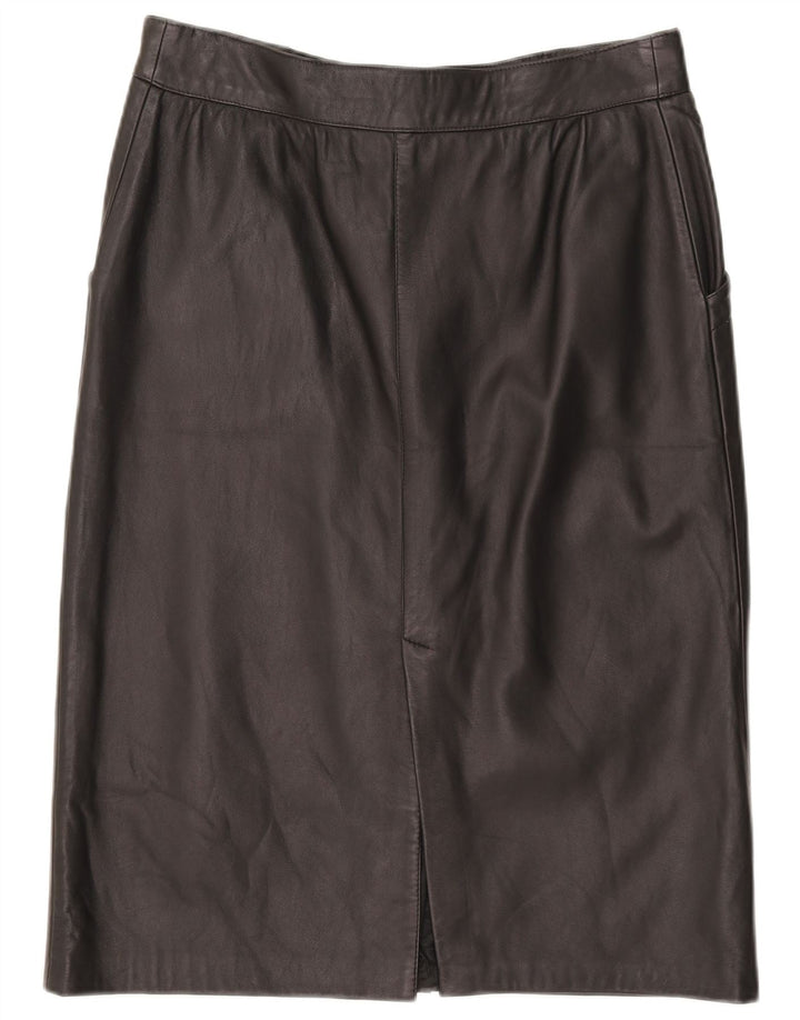 jupe en cuir femme vintage W33 Grand Noir
