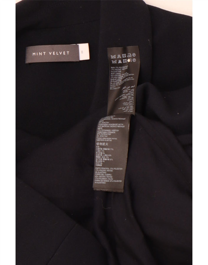 MINT VELVET Veste blazer double boutonnage pour femme UK 8 Small Noir