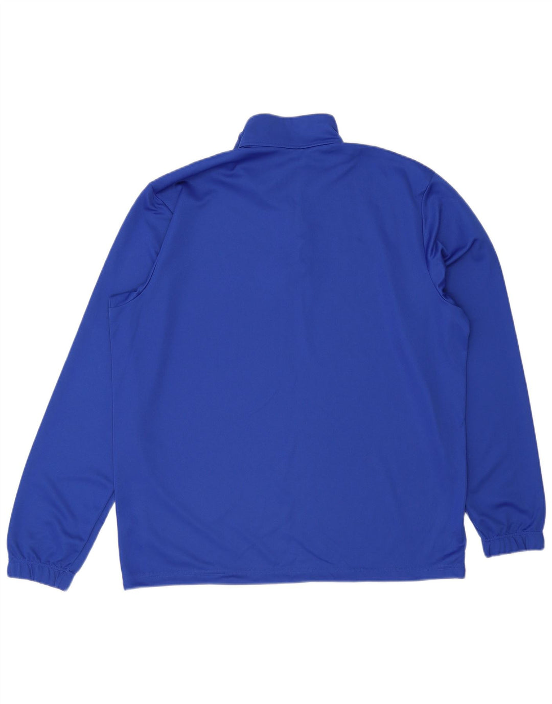Adidas Femmes Climalite Graphic Zip Neck Top Manches Longues XL Bleu Polyester