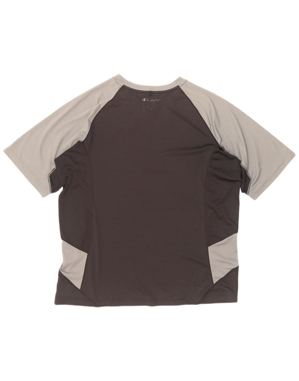Champion T-Shirt Homme Top XL Noir Colourblock Polyester