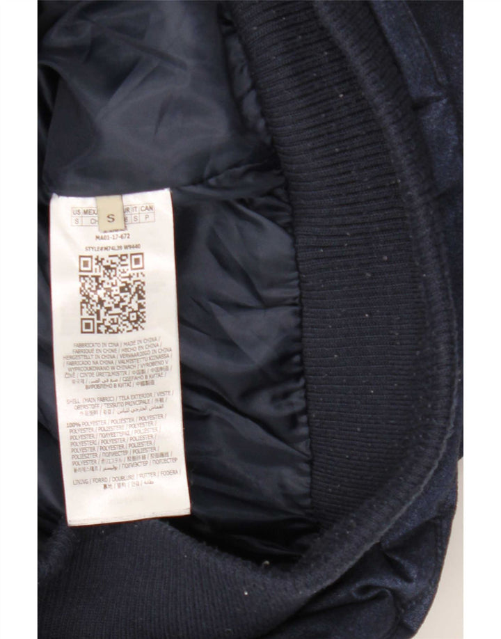 Guess Veste matelassée à capuche pour homme UK 36 Small Bleu marine Polyester