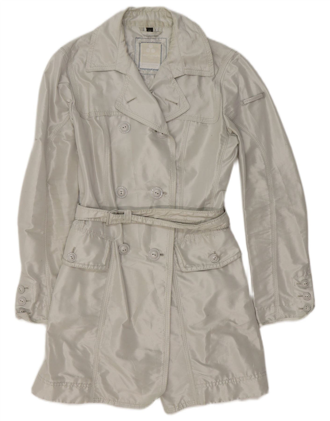 PEUTEREY Trench Femme IT 44 Gris Moyen Polyester