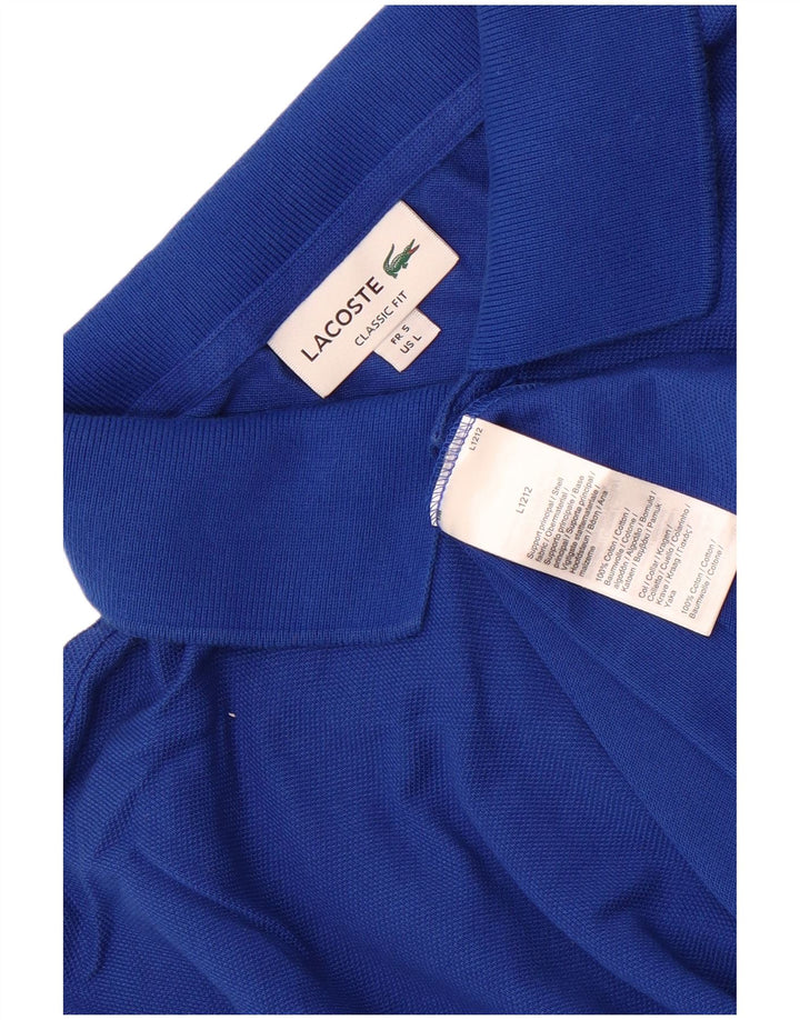 Lacoste Polo coupe classique pour homme taille 5 grand bleu coton