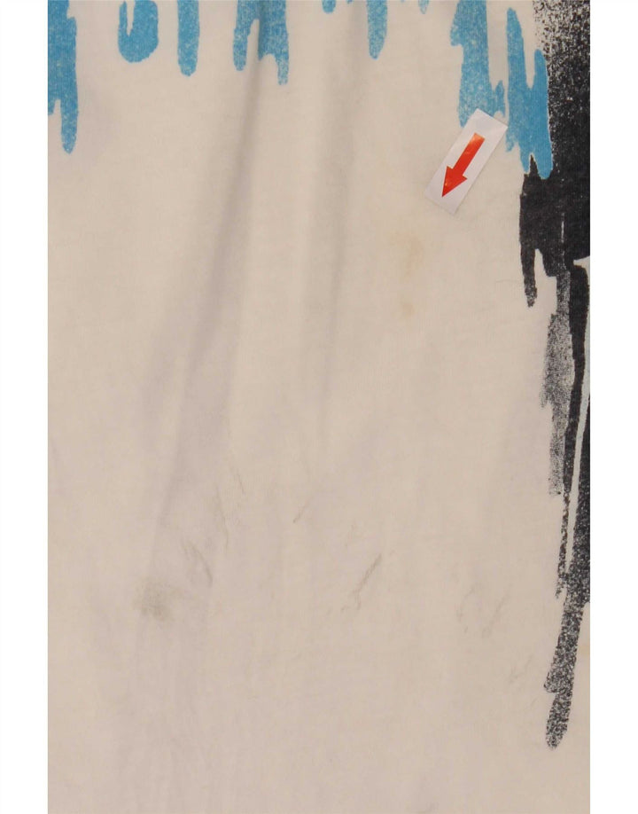 Ellesse Polo à Motif Abstrait Homme Blanc Moyen