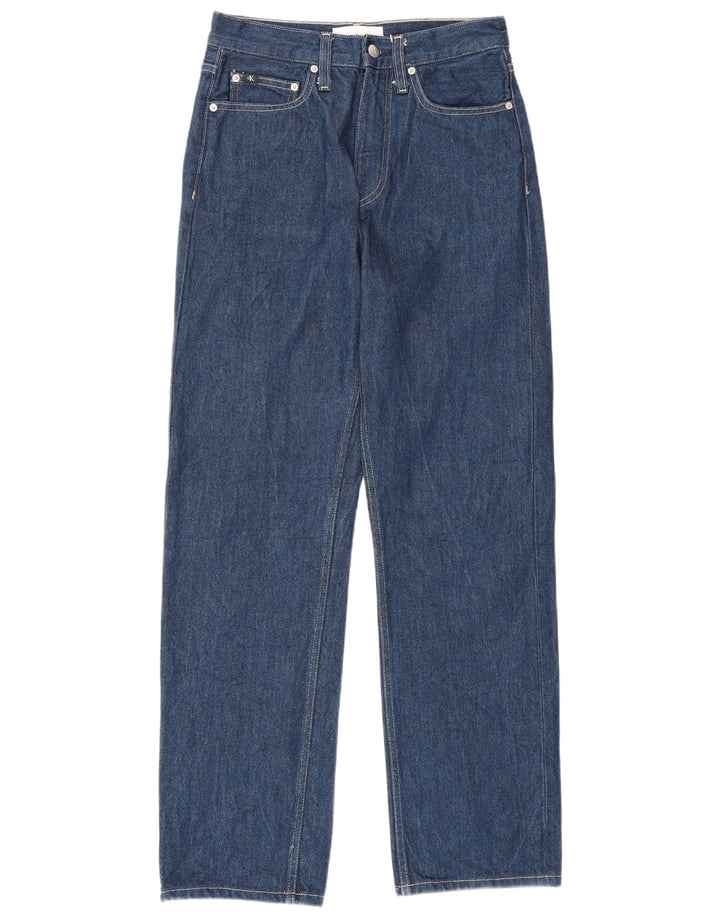Calvin Klein Jean droit femme W28 L30 bleu coton