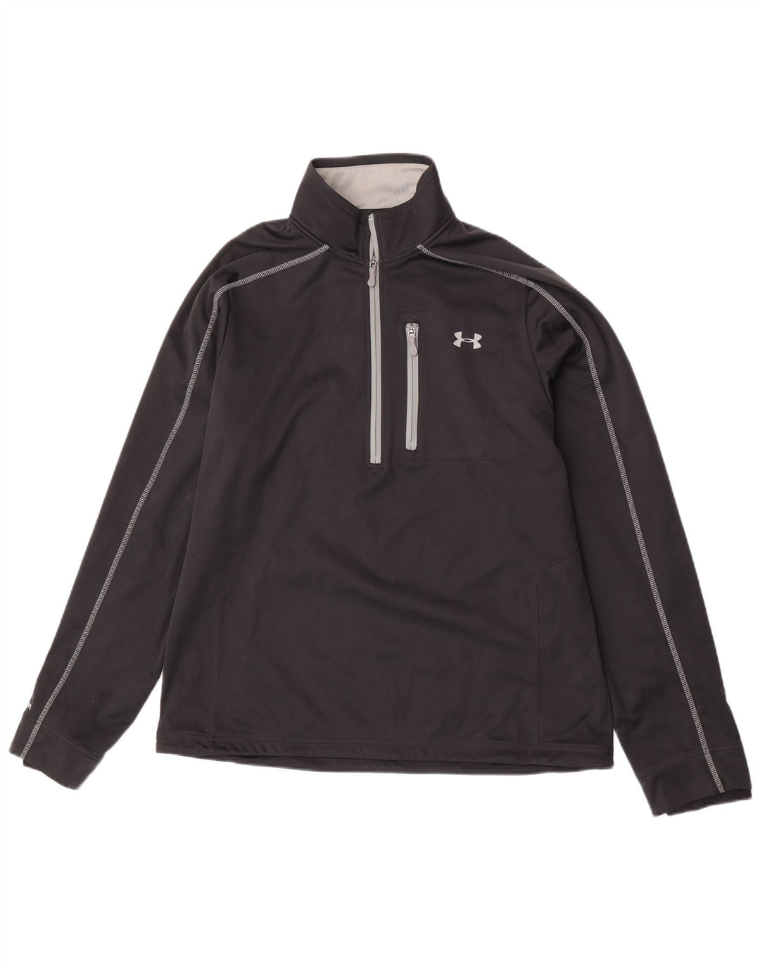 Under Armour Haut de survêtement à col zippé pour homme Large Noir Polyester