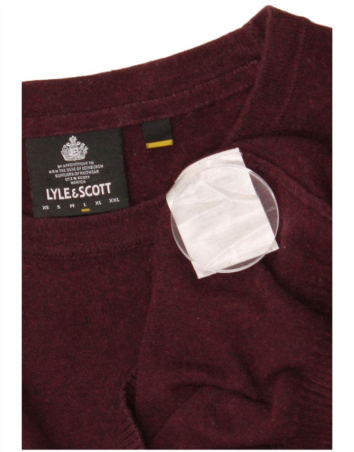 LYLE & SCOTT Pull à col rond pour homme en coton marron Taille L