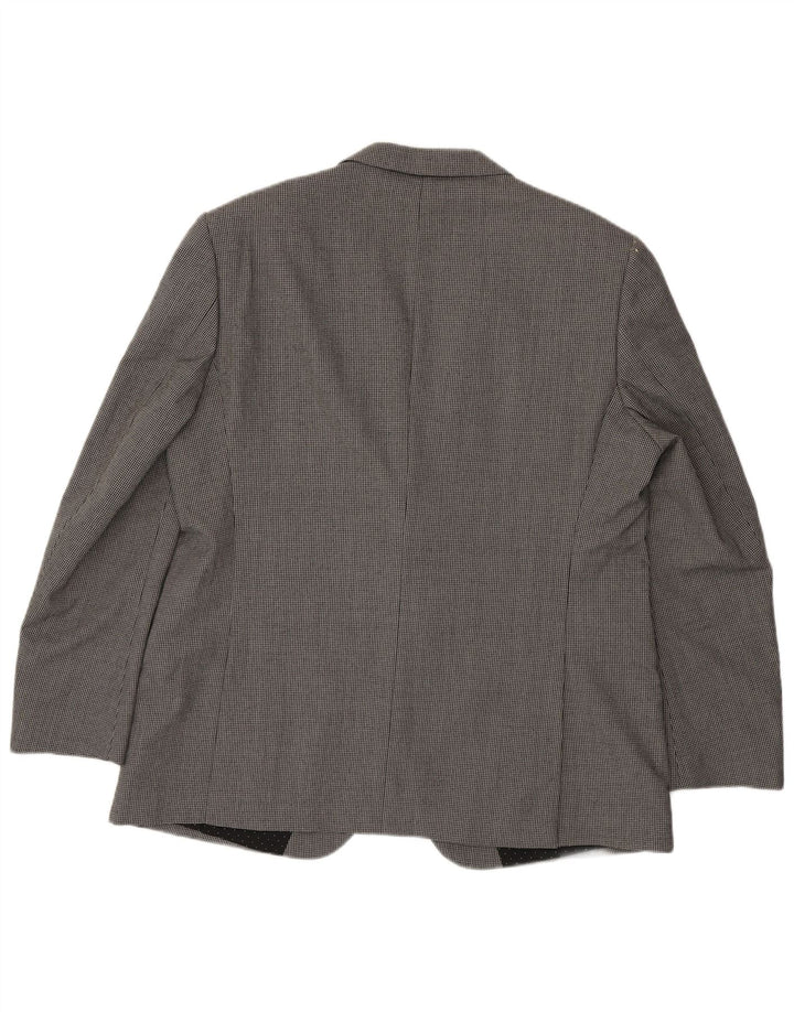 Marks & Spencer Veste blazer à 2 boutons pour homme UK 46 3XL Gris pied-de-poule en laine