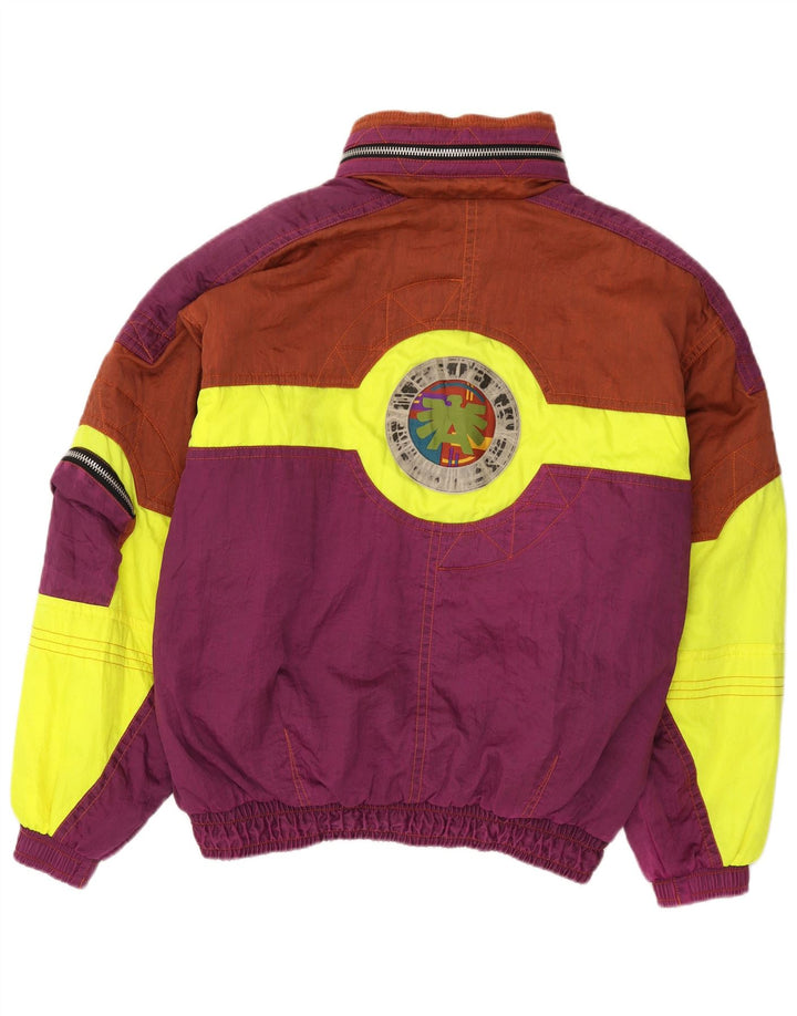 Asics Veste de ski à capuche graphique pour homme UK 44 2XL Multicolore Colourblock