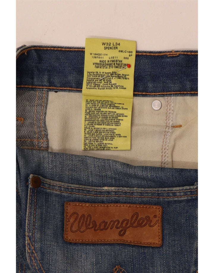 Wrangler Jean Slim Spencer Homme W32 L34 Bleu Coton