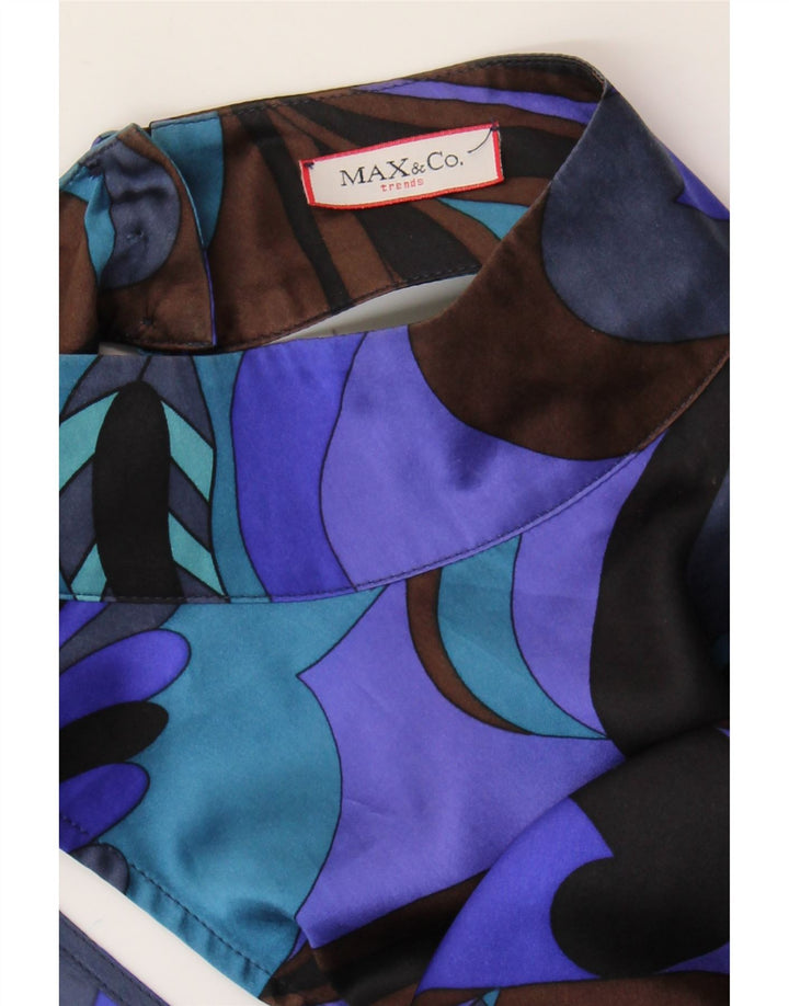 Max & Co. Robe fourreau à motif abstrait pour femme UK 12 Violet moyen