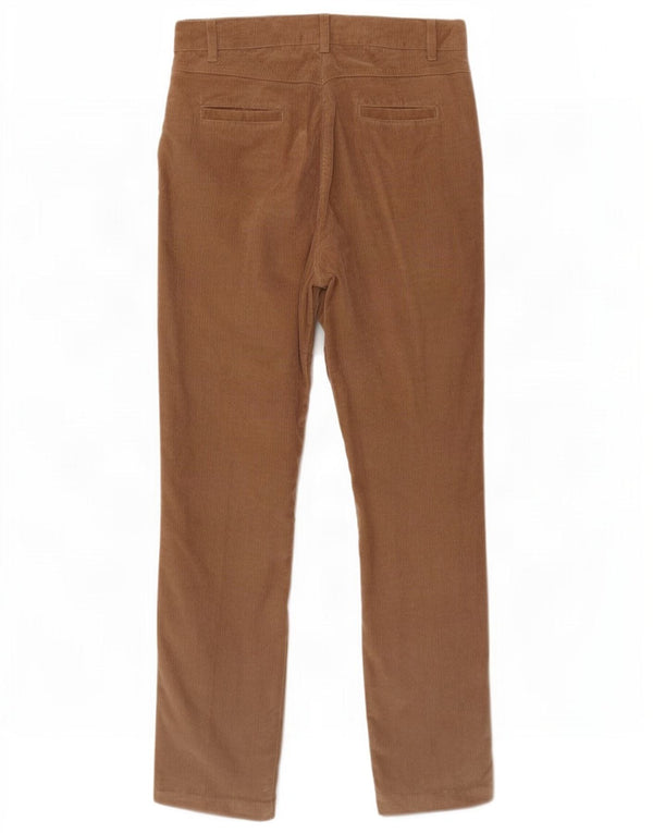 Jaeger Pantalon slim en velours côtelé pour femme UK 12 Medium W32 L30 Marron Coton