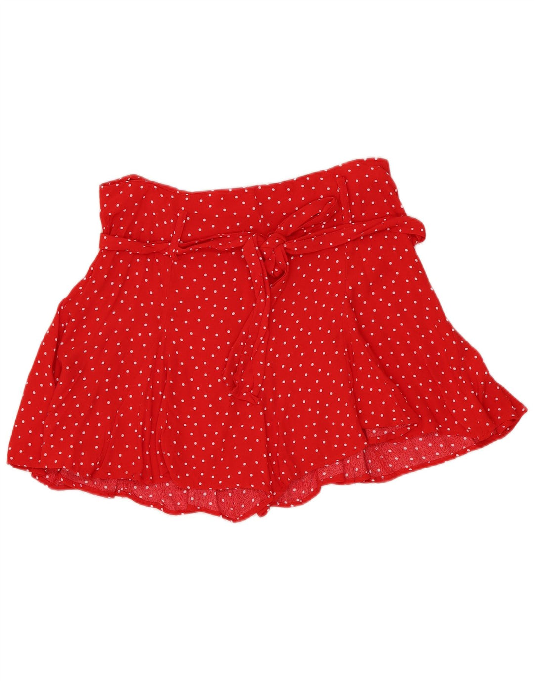 Zara Femme Mini Jupe Moyenne W28 Rouge Spotted Viscose