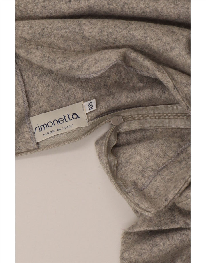 SIMONETTA Girls Jumper Dress 15-16 Years Grey Flecked Wool Vintage Simonetta and Second-Hand Simonetta from Messina Hembry 