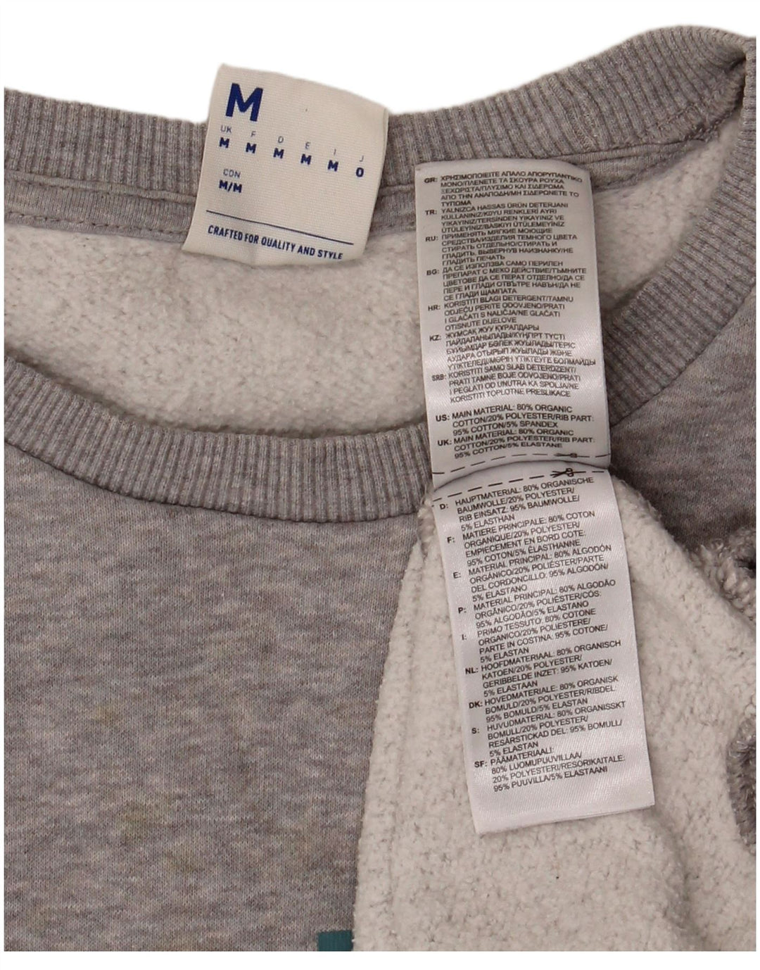 Reebok Sweatshirt Graphic Sweatshirt Jumper Homme Gris Moyen Coton