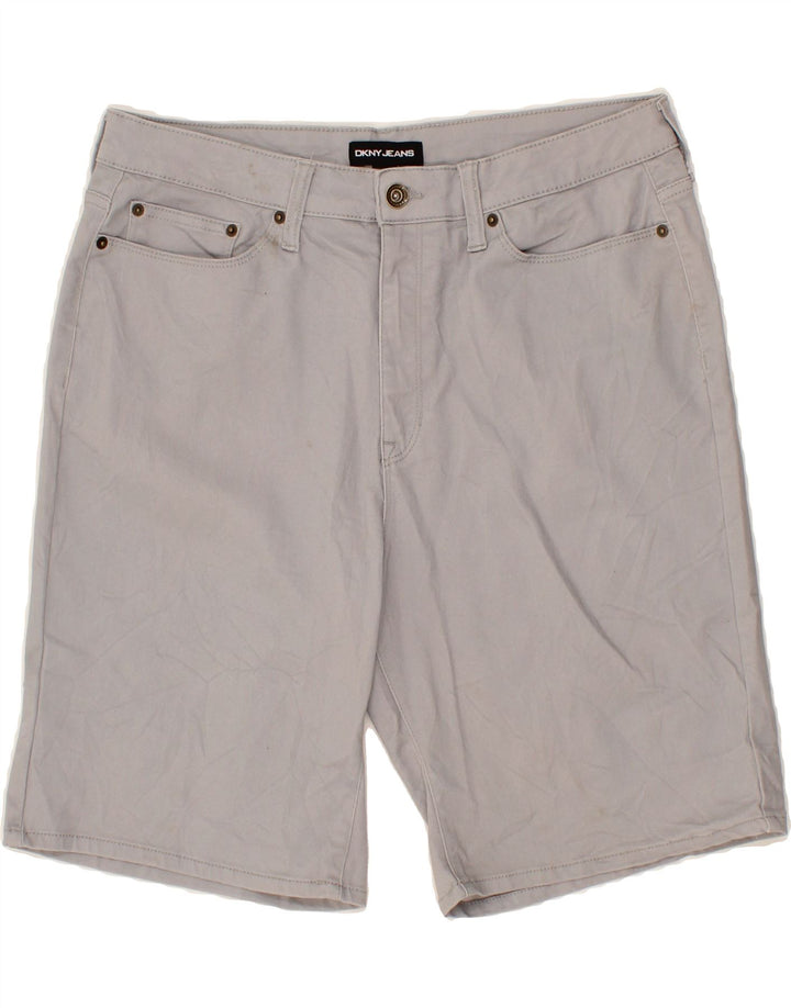 DKNY Womens Casual Shorts US 12 Large W36 Grey Cotton Vintage Dkny and Second-Hand Dkny from Messina Hembry 